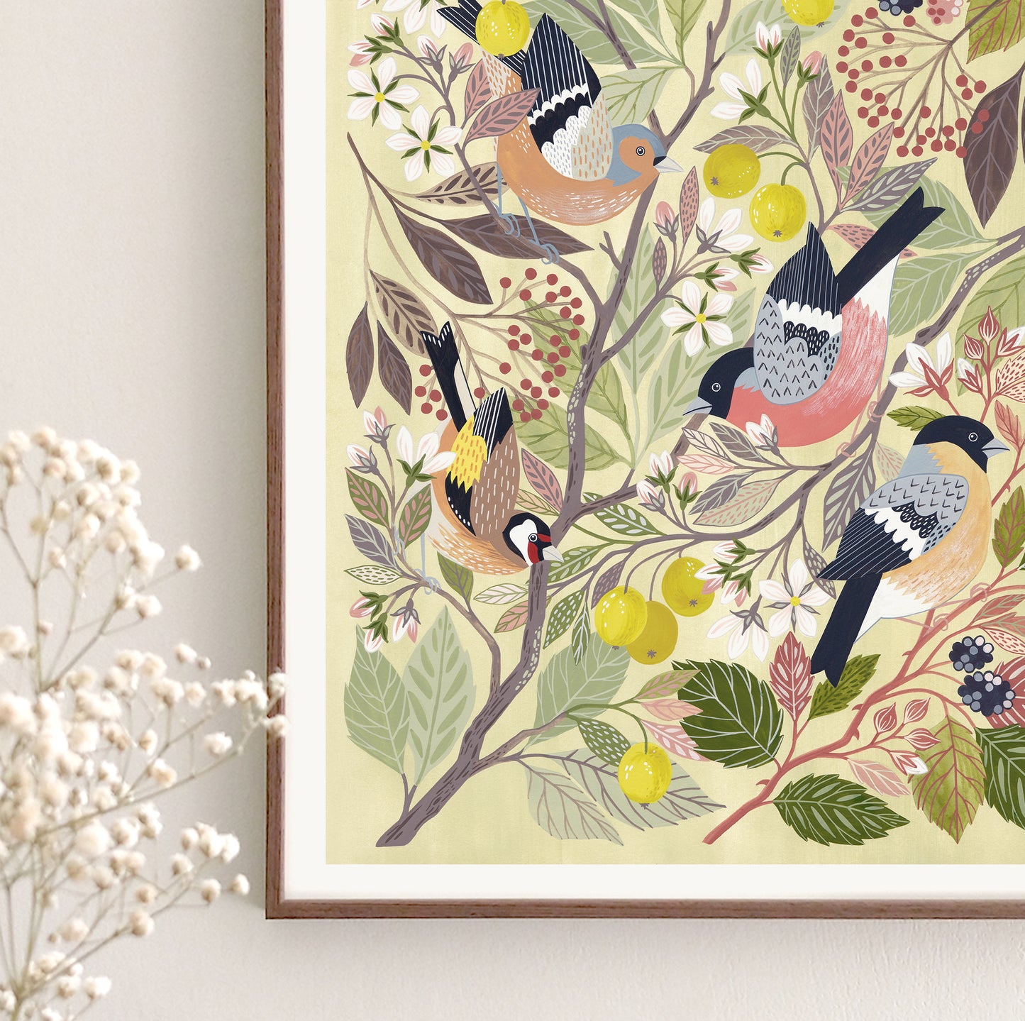 Charm of Finches I Art Print