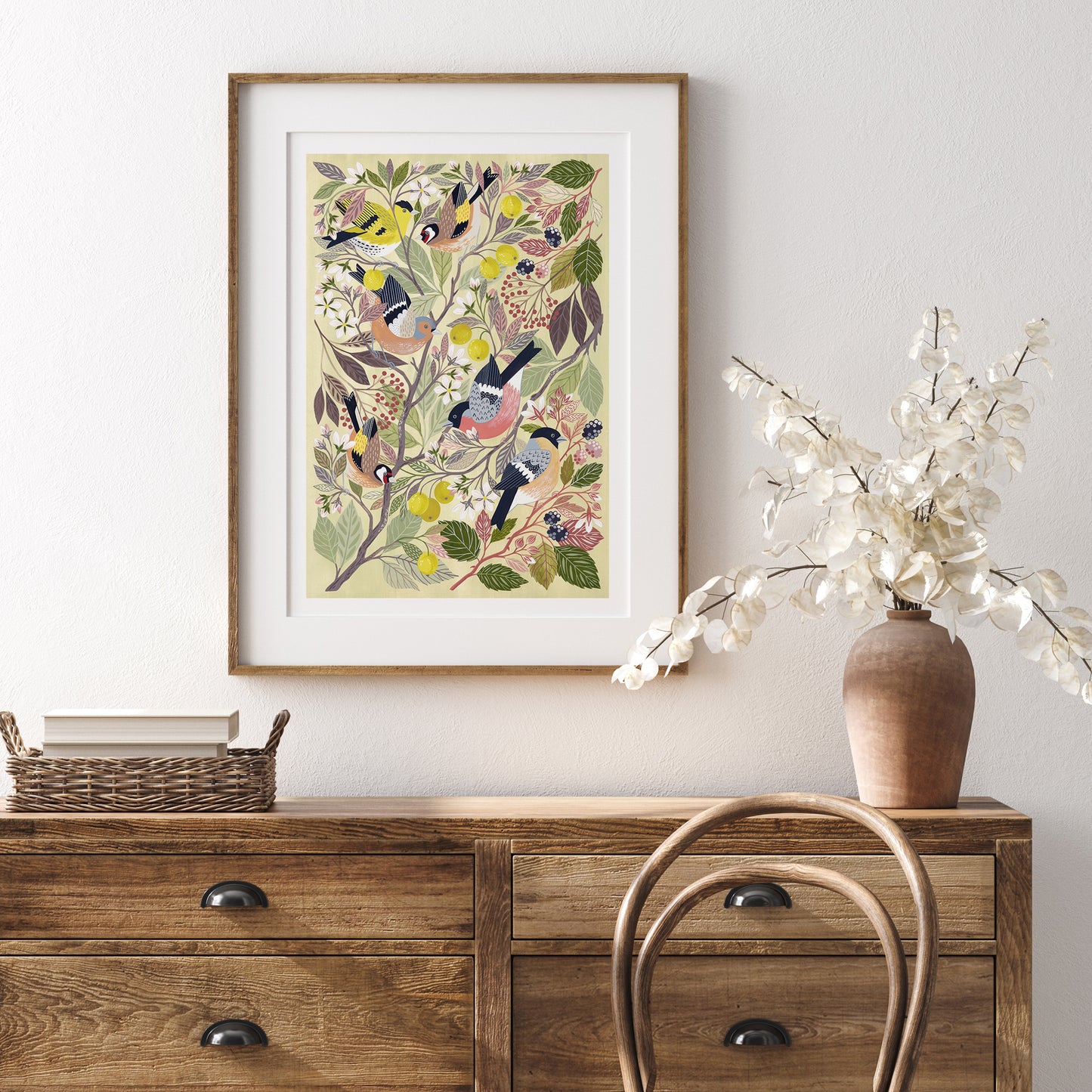 Charm of Finches I Art Print