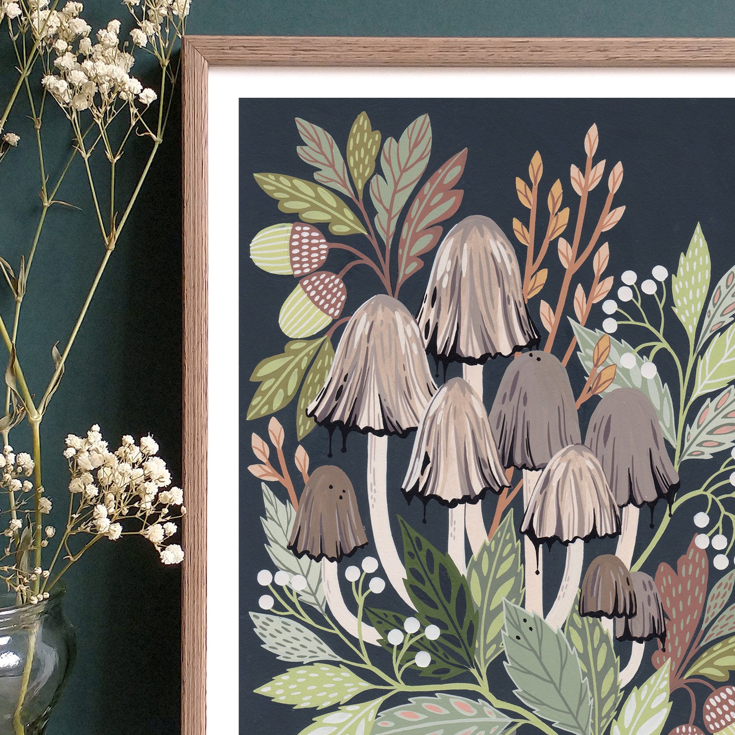 Common Inkcap Mushroom Art