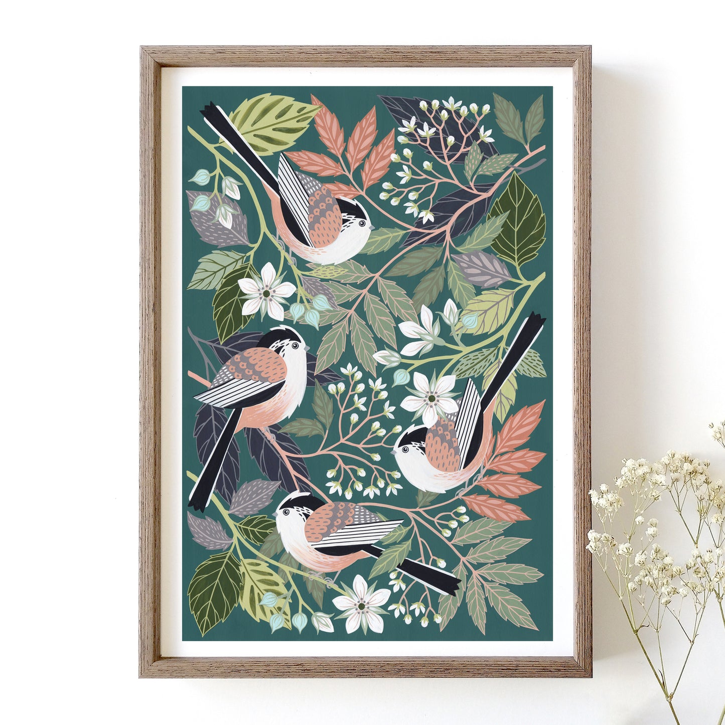 Long tailed tit artwork