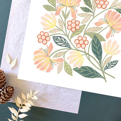 Forest Finds Original Painting: Honeysuckle