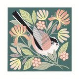 Forest Finds Original Painting: Long-tailed Tit & Honeysuckle