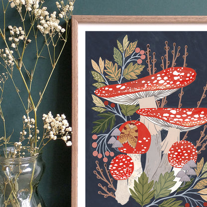 Art print of a Fly Agaric mushroom