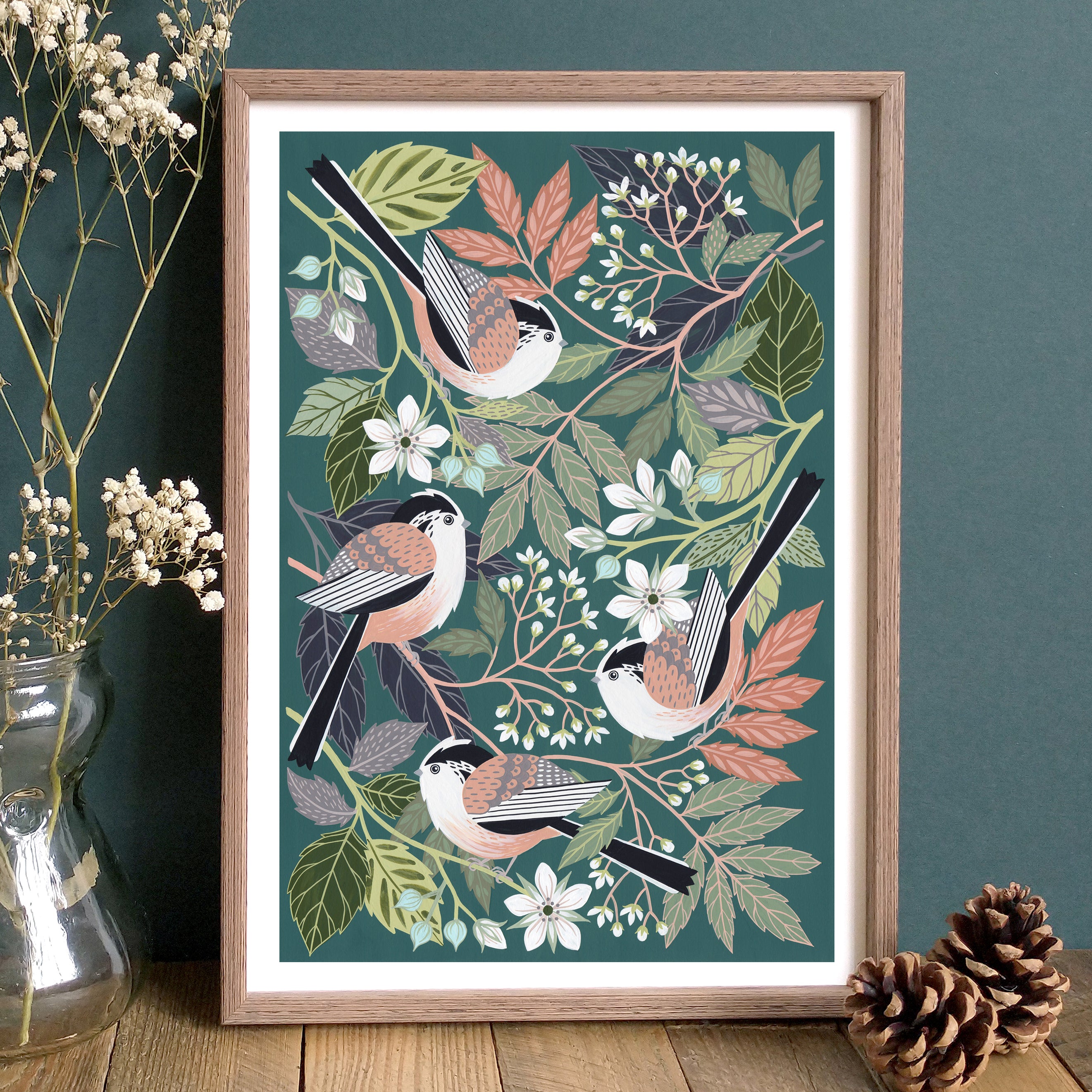 Long tailed tit art print