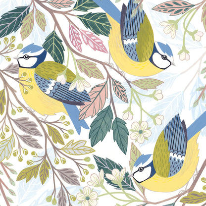 Blue Tit Gouache Painting