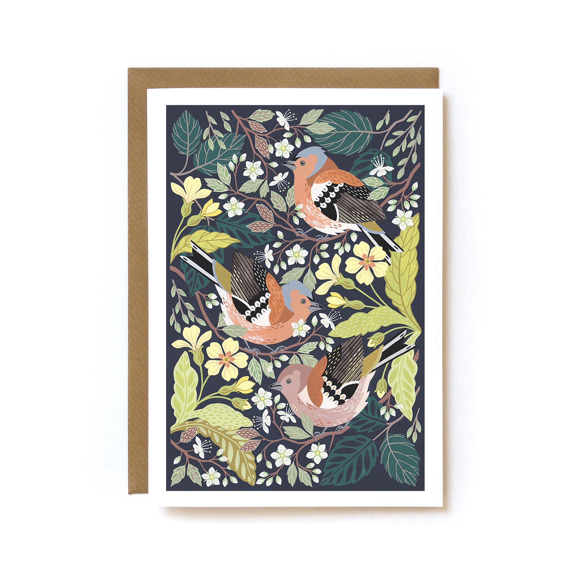Bird Greetings Card with Chaffinch Design