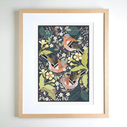 Chaffinches Original Painting
