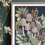 Common Inkcap Mushroom Art