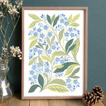 Botanical Artwork of Forget Me Not
