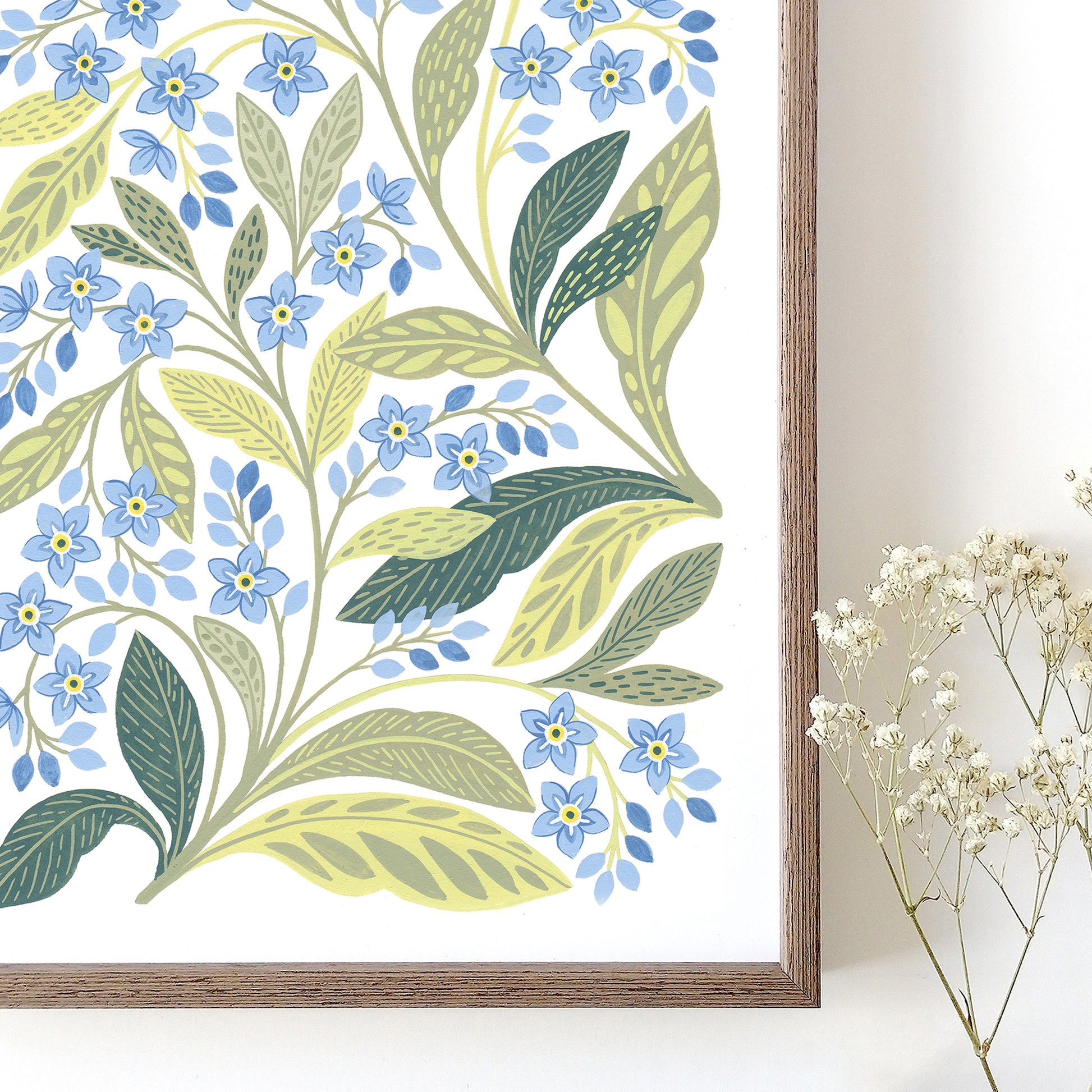 Forget Me Not Art Print Detail