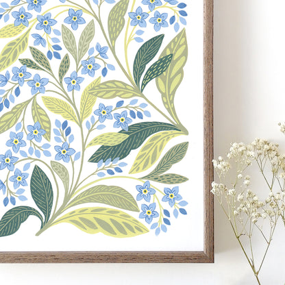 Forget Me Not Art Print Detail