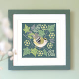 Forest Finds Original Painting: Goldcrest & Ivy