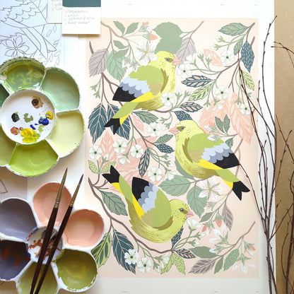 PREORDER Greenfinch Art Print