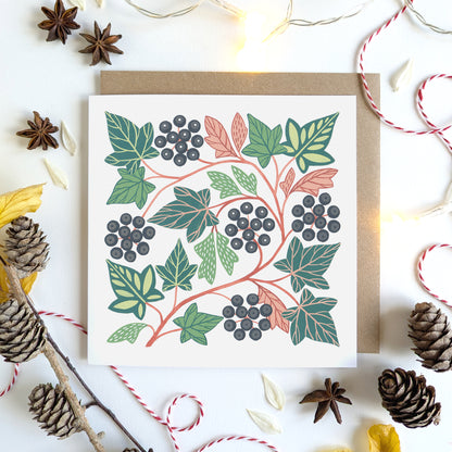 Pack of Six Luxury Christmas Cards | Festive Ivy