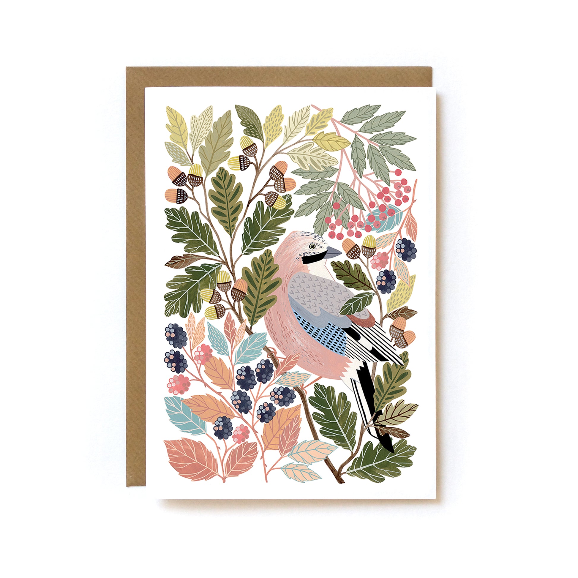 Bird Greetings Card with a Jay Design