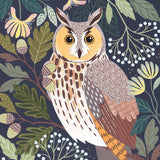 Long-eared Owl Gouache Painting