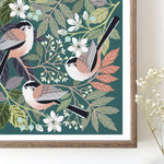Long tailed tit art