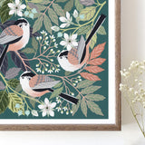 Long tailed tit art