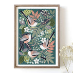 Long tailed tit artwork