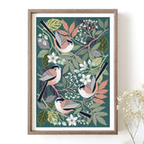 Long tailed tit artwork