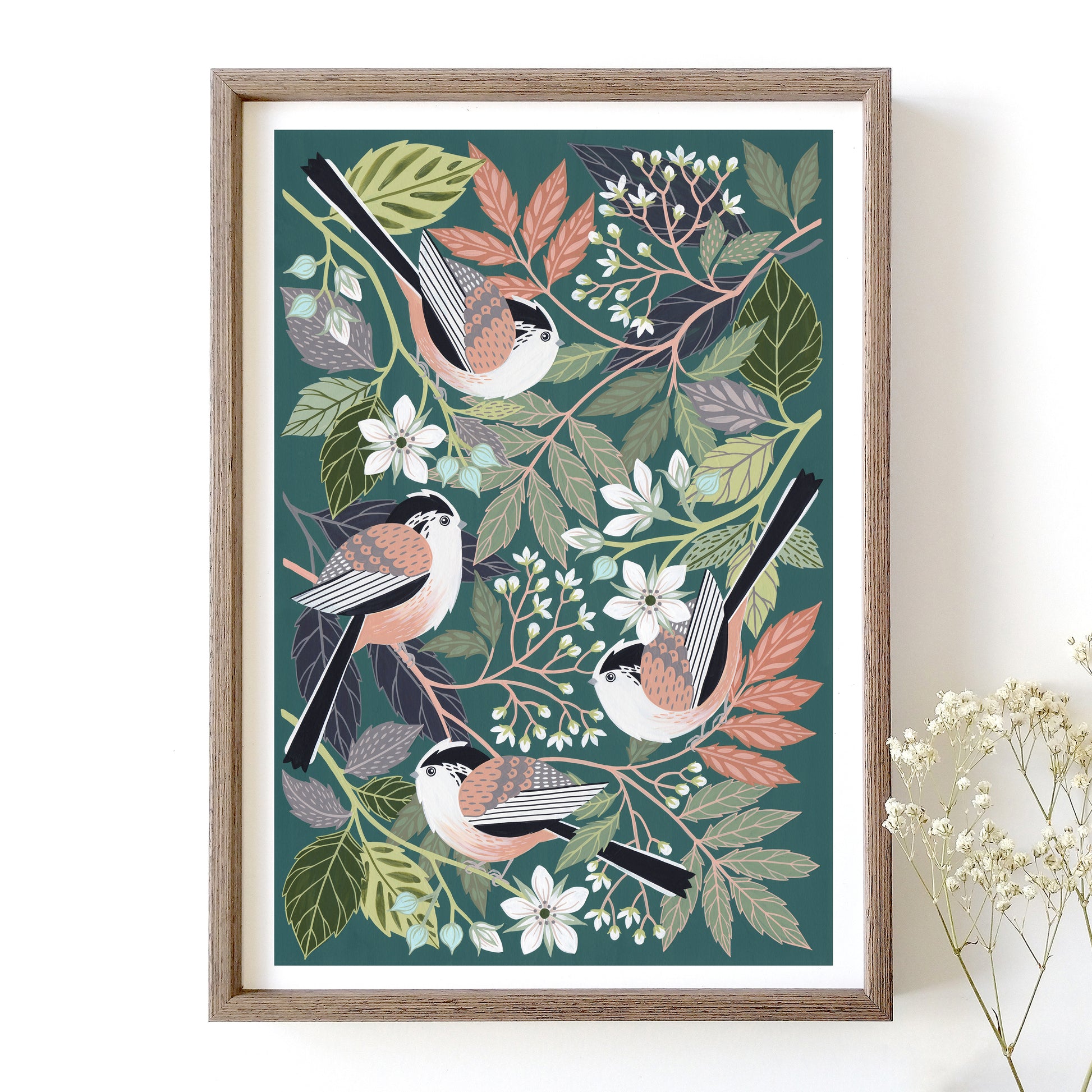 Long tailed tit artwork