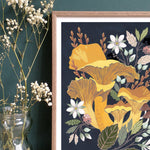 Mushroom wall art of chanterelle