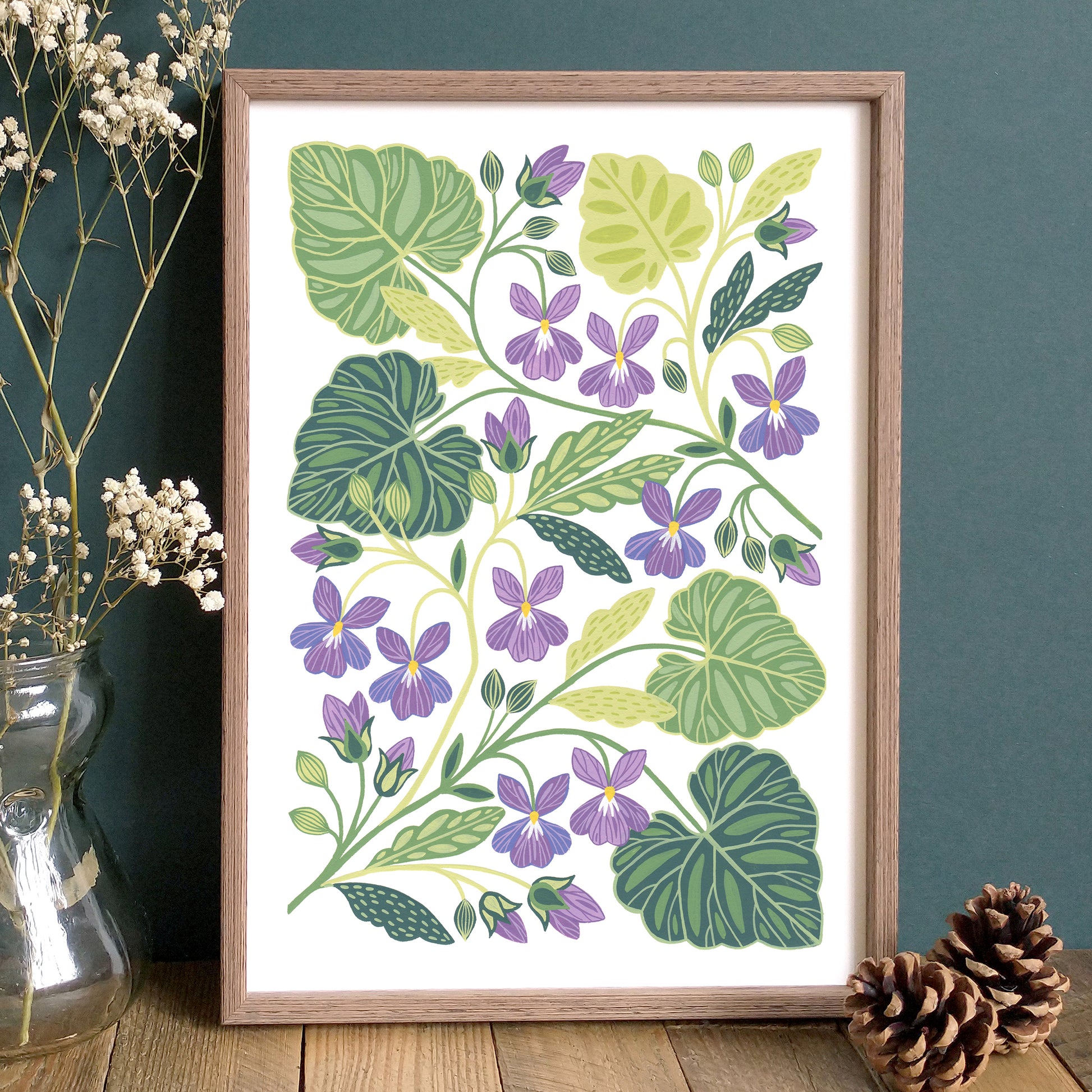 Botanical Art Print of Sweet Violet