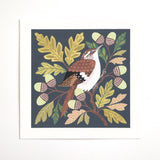 Forest Finds Original Painting: Tree Creeper & Oak