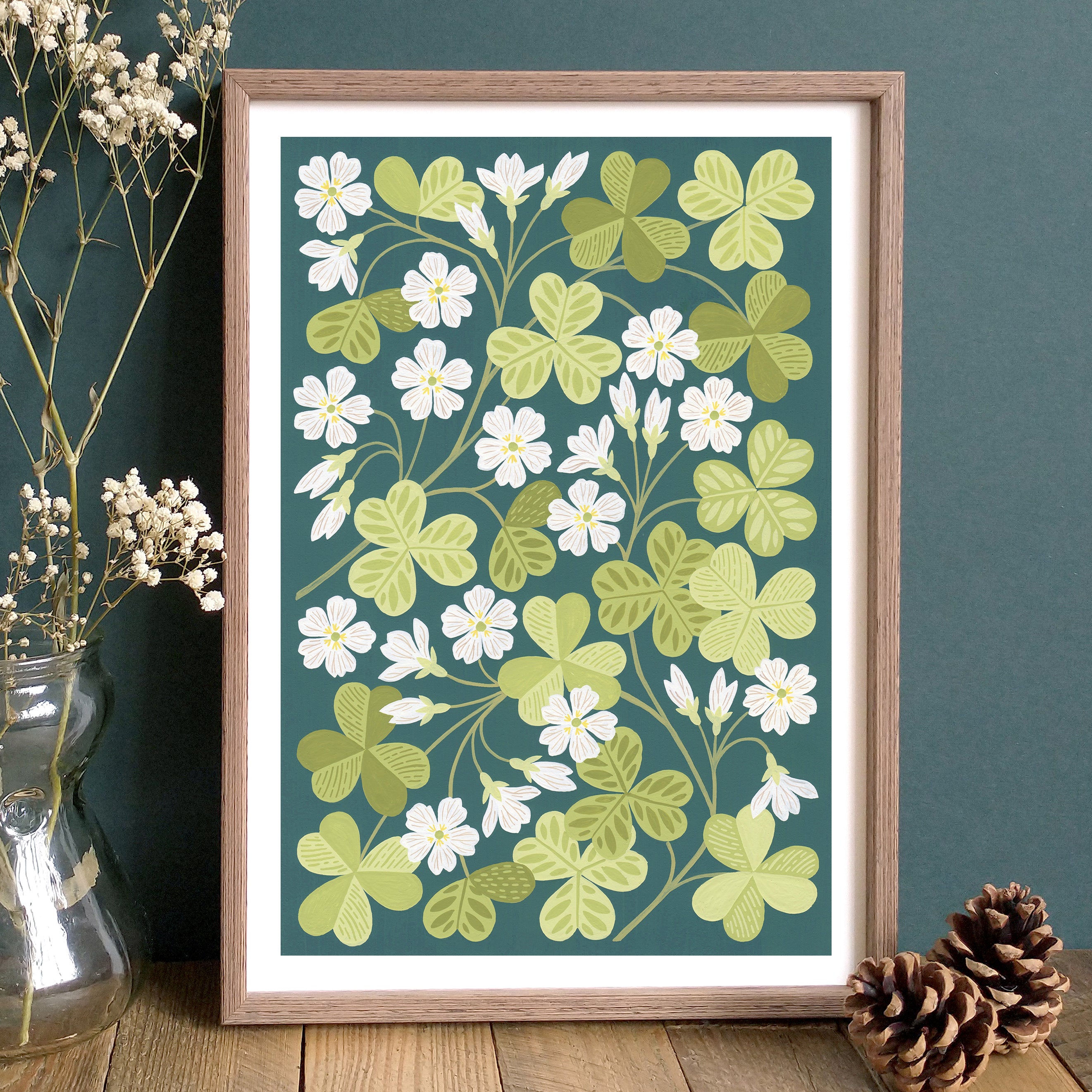Botanical Art Print of Wood Sorrel