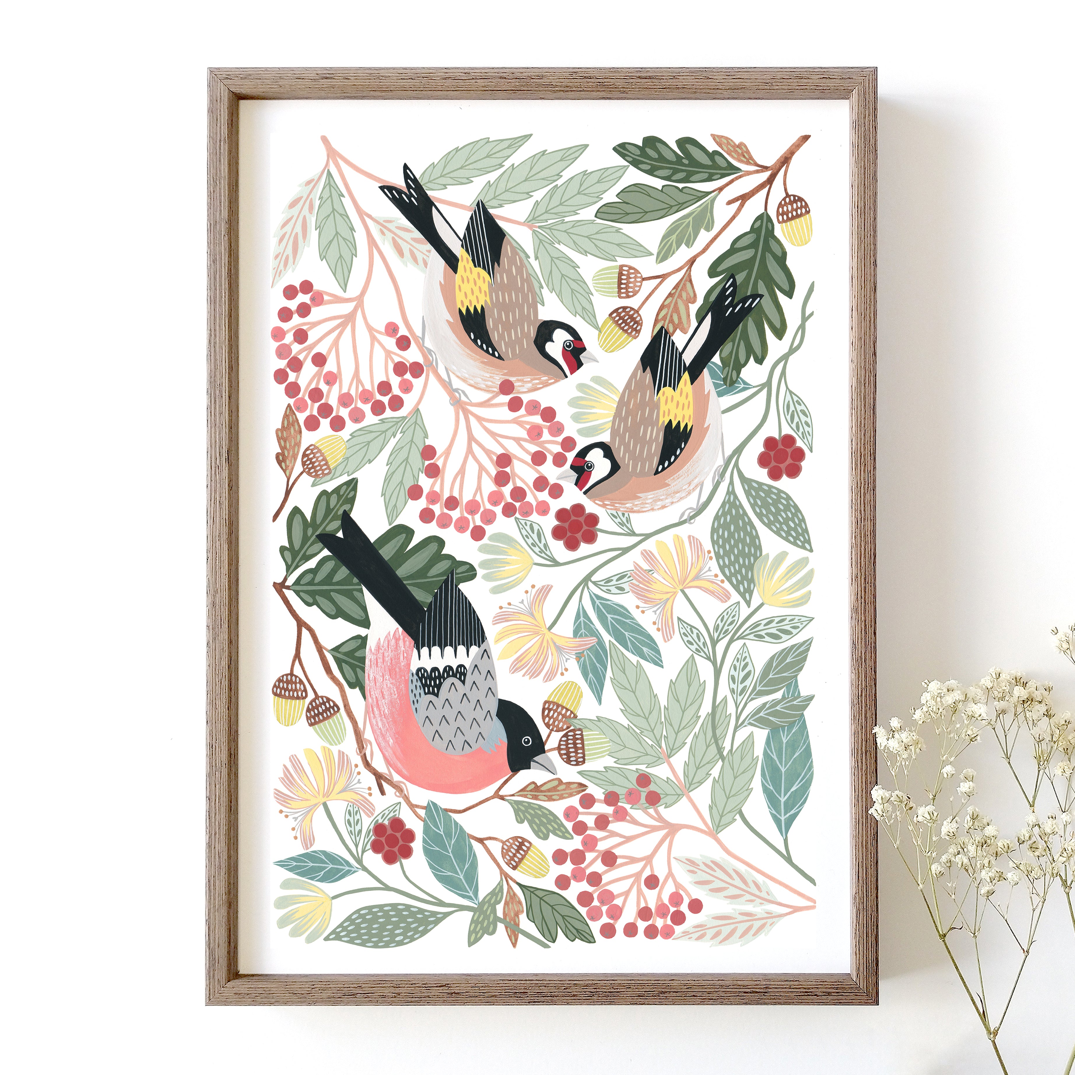 Woodland Finches Artwork