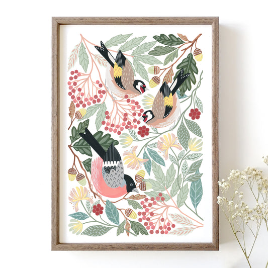 Woodland Finches Artwork