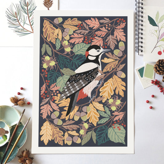 Woodpecker Original Painting