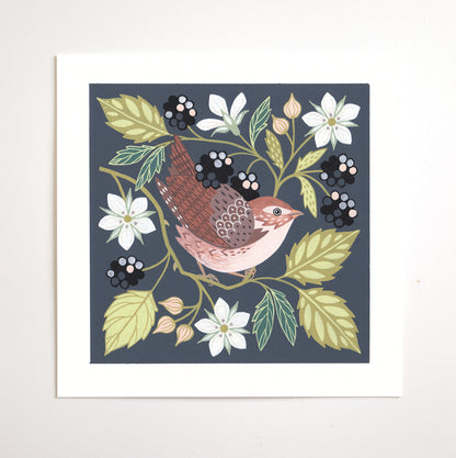 Forest Finds Original Painting: Wren & Bramble